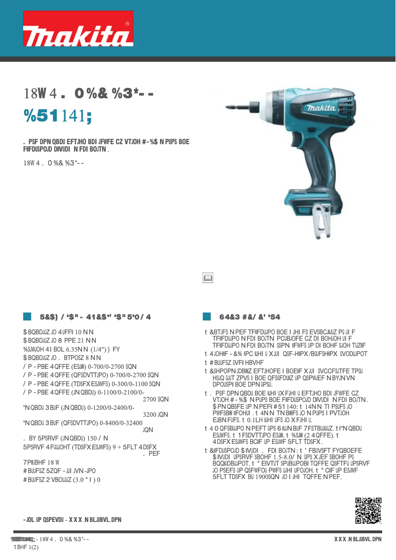 Image de la première page du manuel de l'appareil DTP141Z