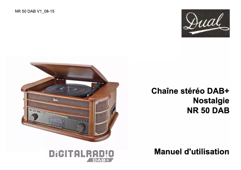 Page 1 de la notice Manuel utilisateur Dual NR 50 DAB