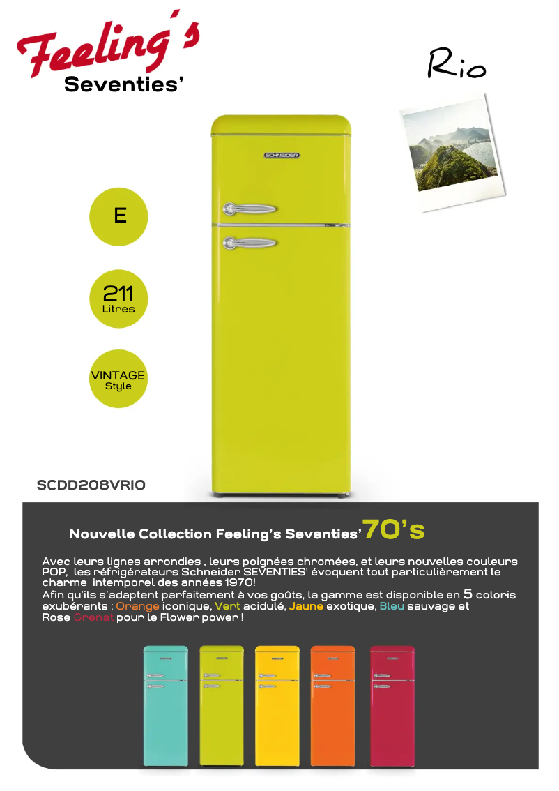 Page 1 de la notice Fiche technique Schneider SCDD208VRIO