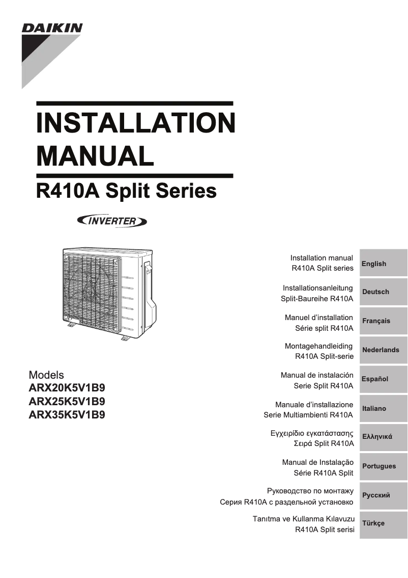 Página 1 del manual Manual de usuario Daikin ARX35K2V1B