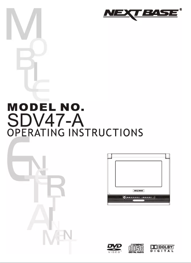 Page 1 de la notice Manuel utilisateur Nextbase SDV47