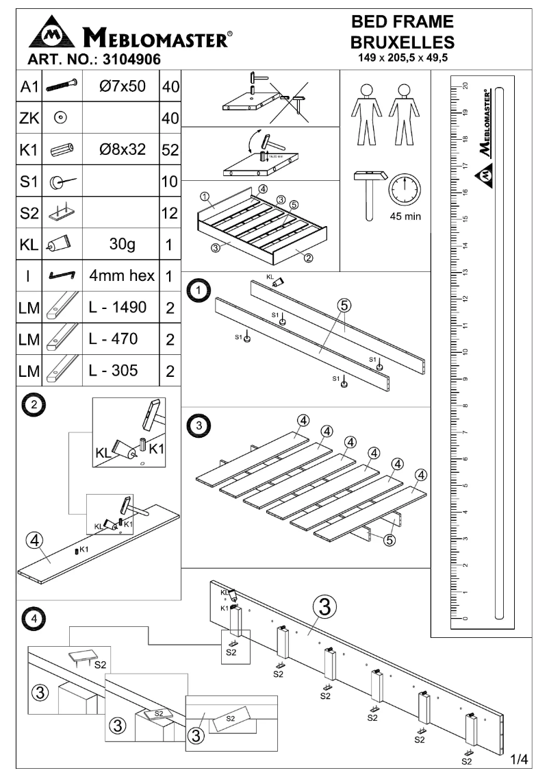 Página 1 del manual Manual de usuario JYSK Gentofte (140x200)