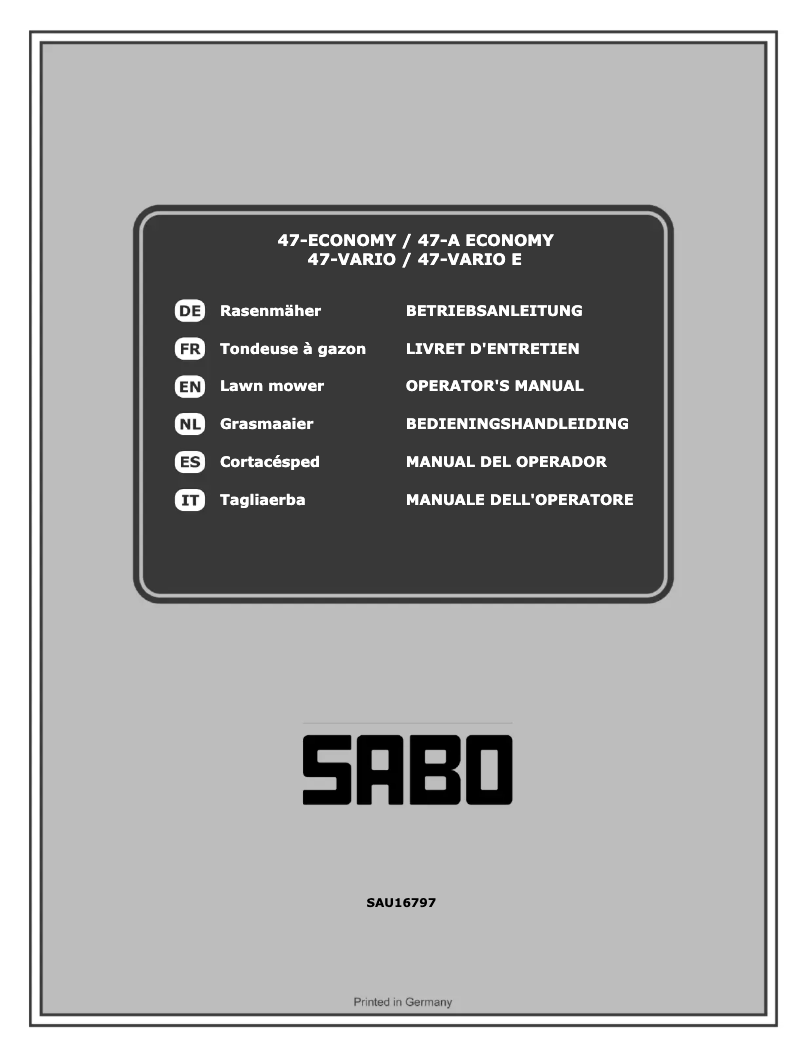 Image de la première page du manuel de l'appareil 47-A Economy