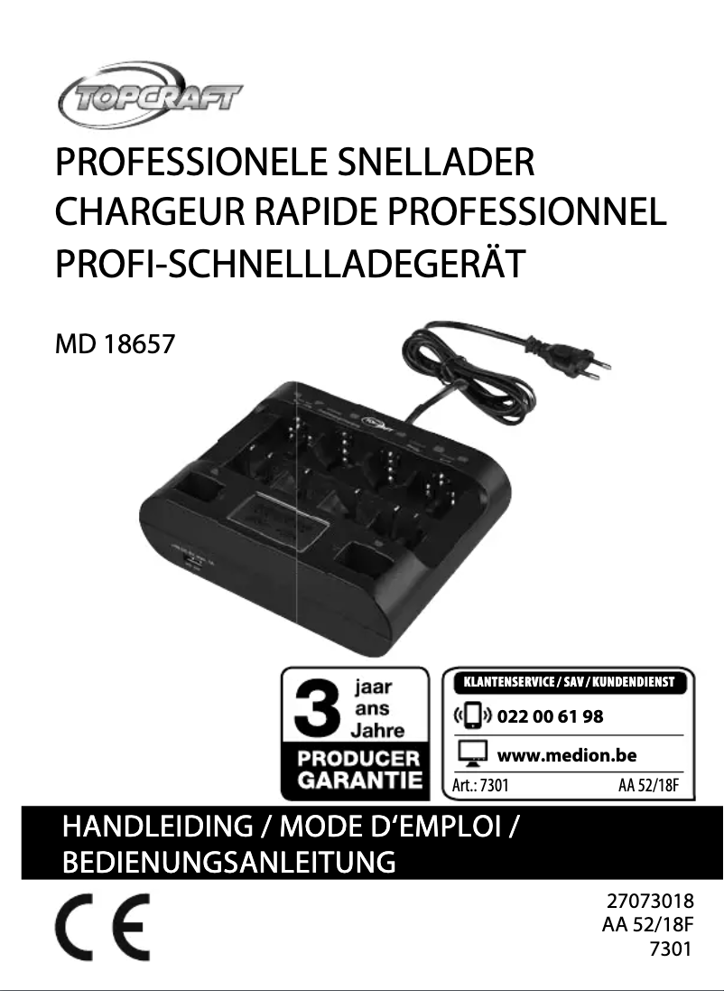 Image de la première page du manuel de l'appareil MD 18657