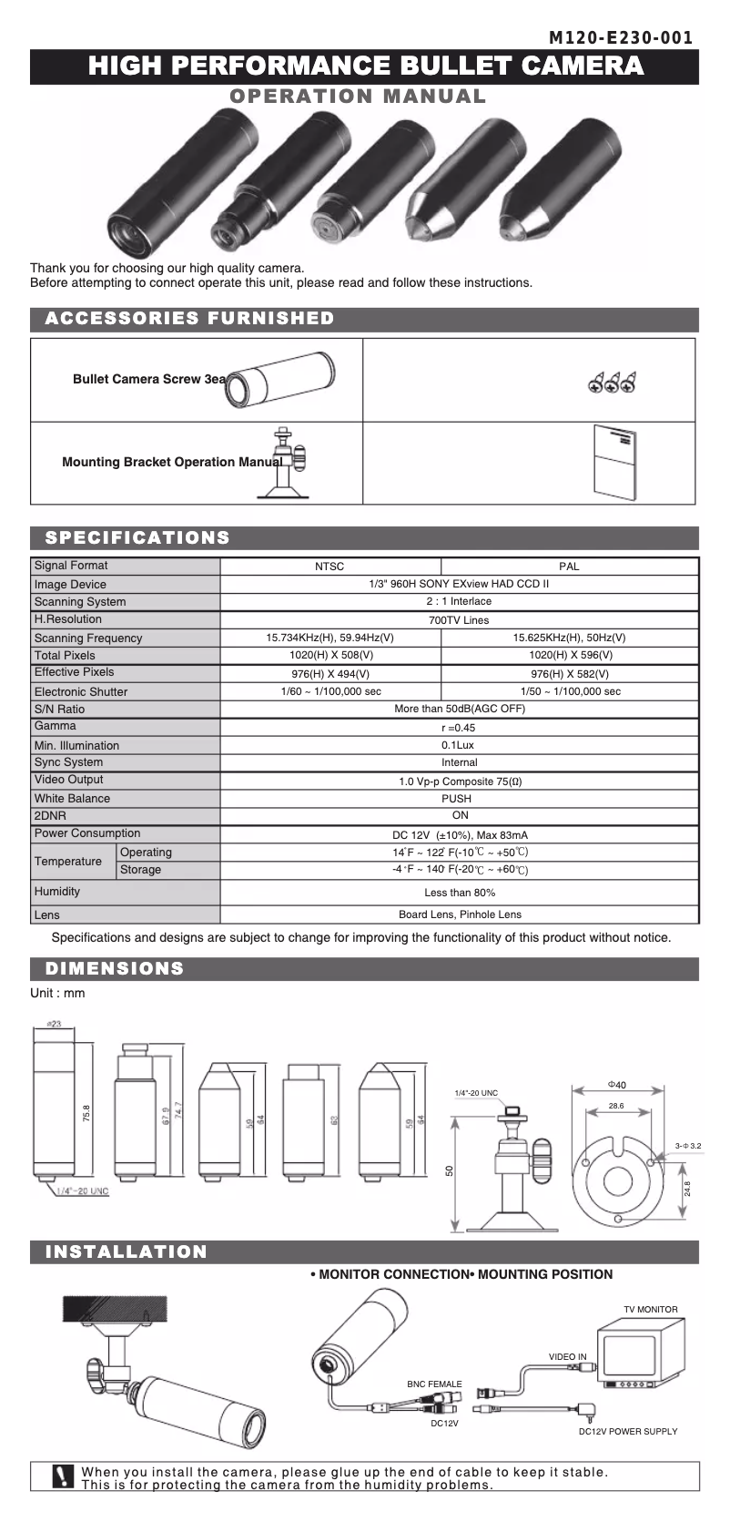 Image de la première page du manuel de l'appareil KPC-E230NUWX