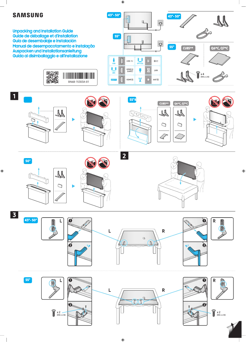Page 1 de la notice Manuel utilisateur Samsung UE50CU8510K