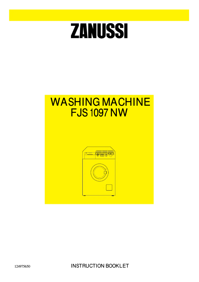 Page 1 de la notice Manuel utilisateur Zanussi FJS 1097 NW