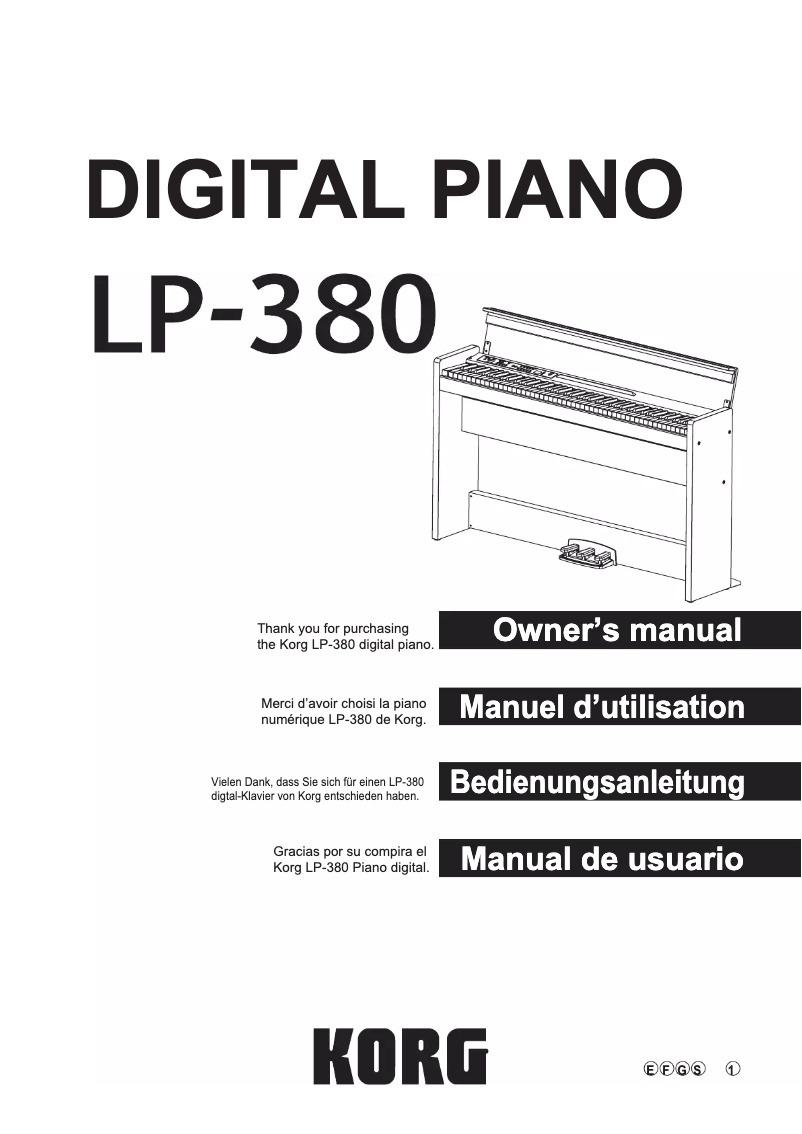 Image de la première page du manuel de l'appareil LP-380