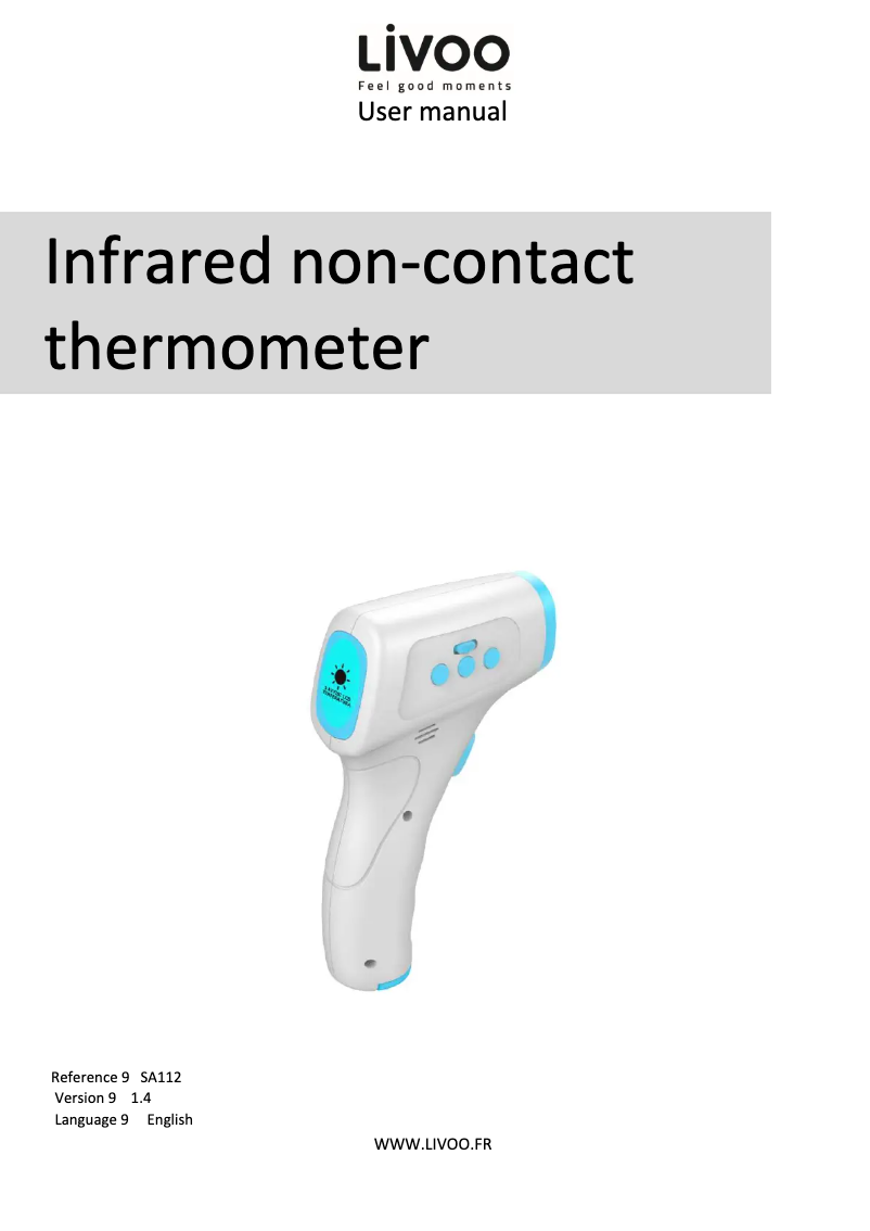 Page n°1 - Manuel utilisateur Livoo SA112
