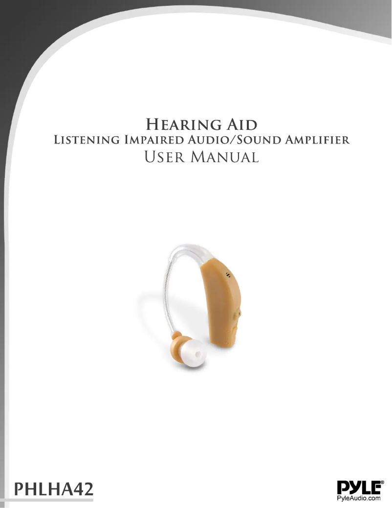 Page n°1 - Manuel utilisateur Pyle PHLHA42