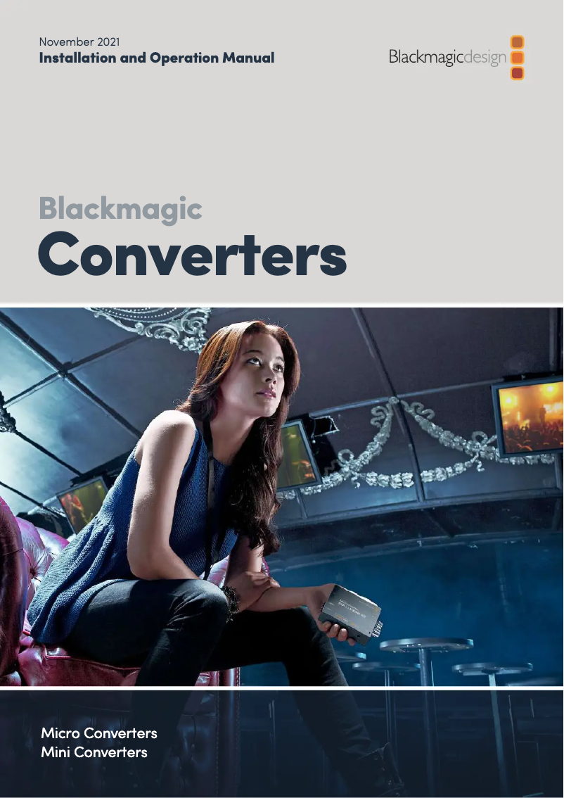 Page 1 de la notice Manuel utilisateur Blackmagic Design Micro Converter HDMI to SDI