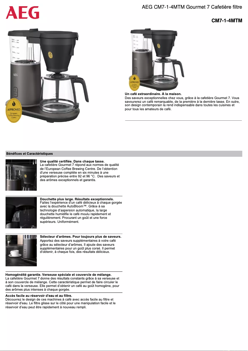 Imagen de la primera página del manual del dispositivo Gourmet 7