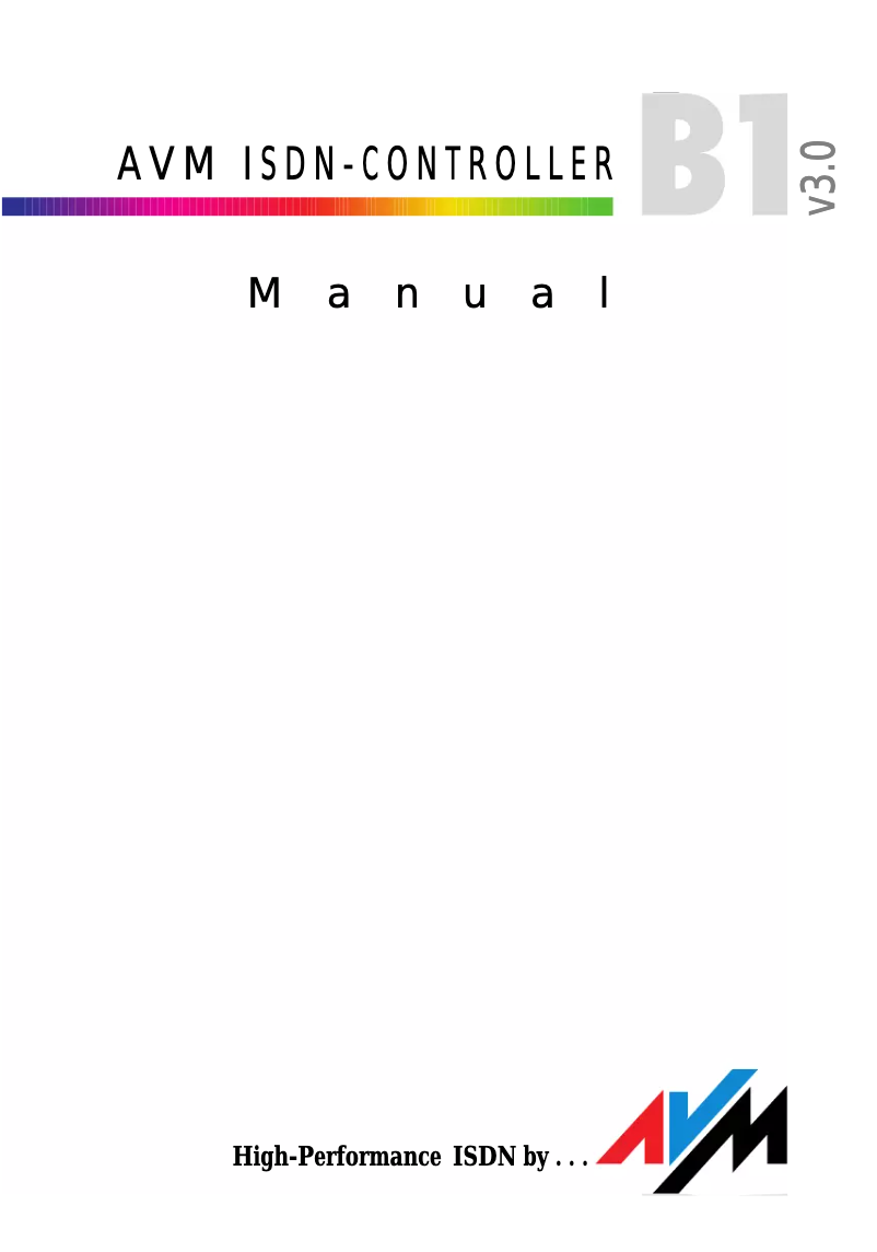 Image de la première page du manuel de l'appareil ISDN-Controller B1 v3.0