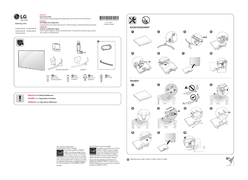 Página 1 del manual Manual de usuario LG 43UK6550PUB