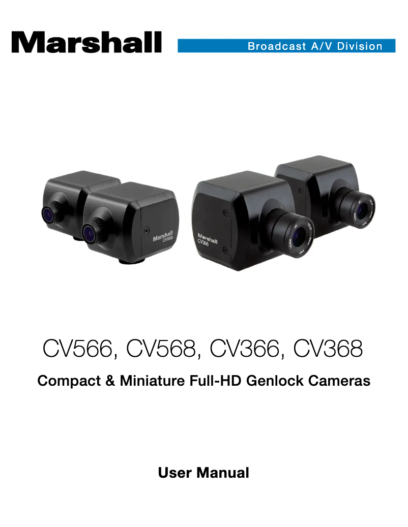 Page 1 de la notice Manuel utilisateur Marshall Electronics CV366