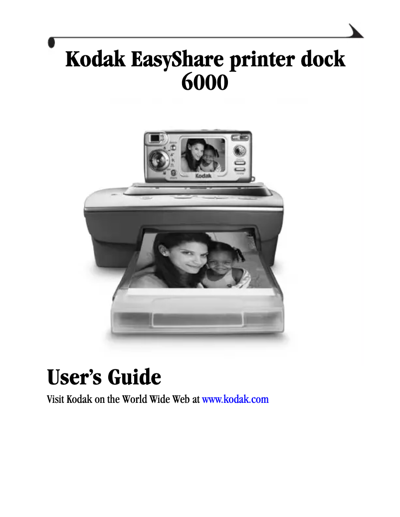 Page n°1 - Manuel utilisateur Kodak EasyShare printer dock 6000