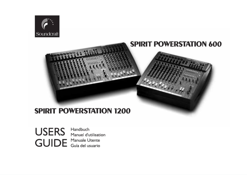Image de la première page du manuel de l'appareil Spirit Powerstation 1200