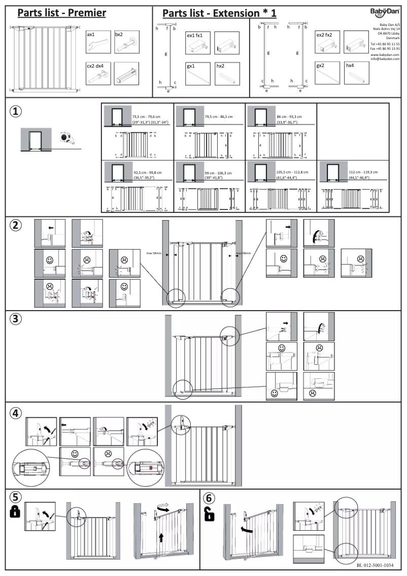 Page 1 de la notice Manuel utilisateur BabyDan Premier