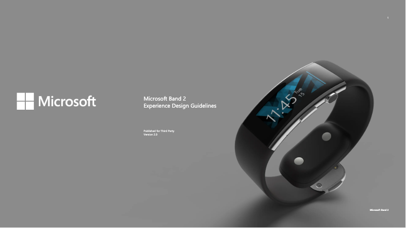 Page 1 de la notice Manuel utilisateur Microsoft Band 2