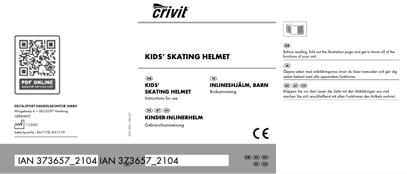 Page n°1 - Manuel utilisateur Crivit IAN 103856