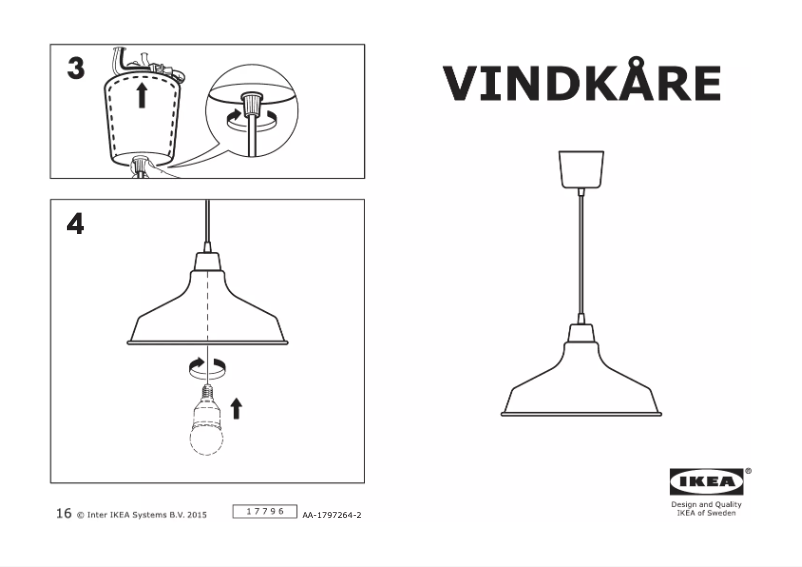 Image de la première page du manuel de l'appareil VINDKARE