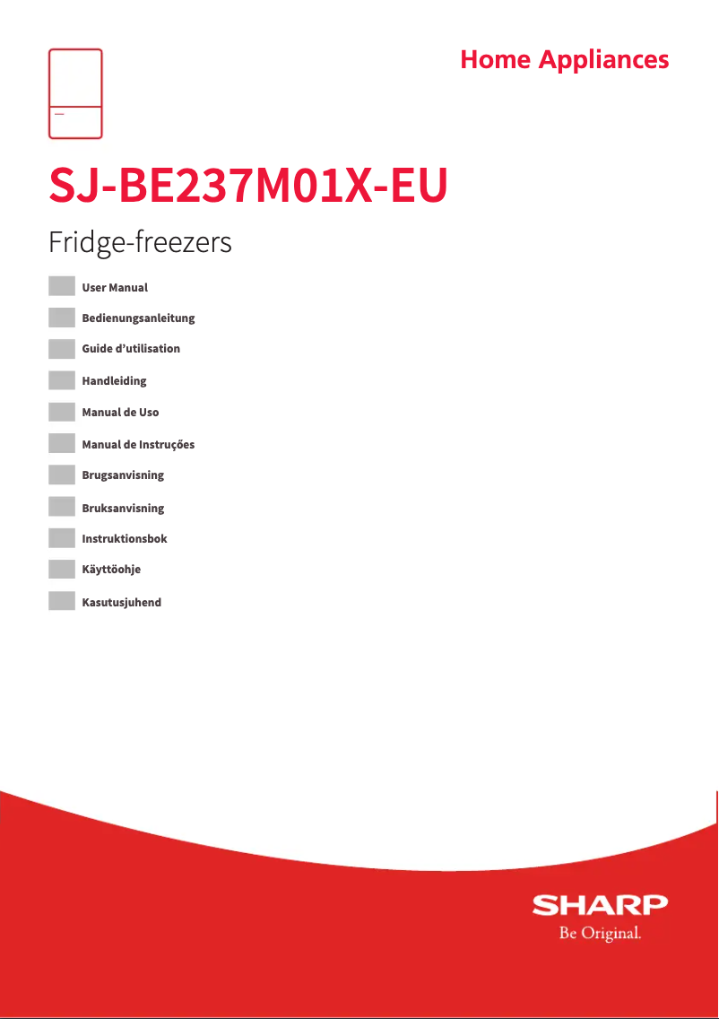 Page n°1 - Manuel utilisateur Sharp SJ-BE237M01X-EU