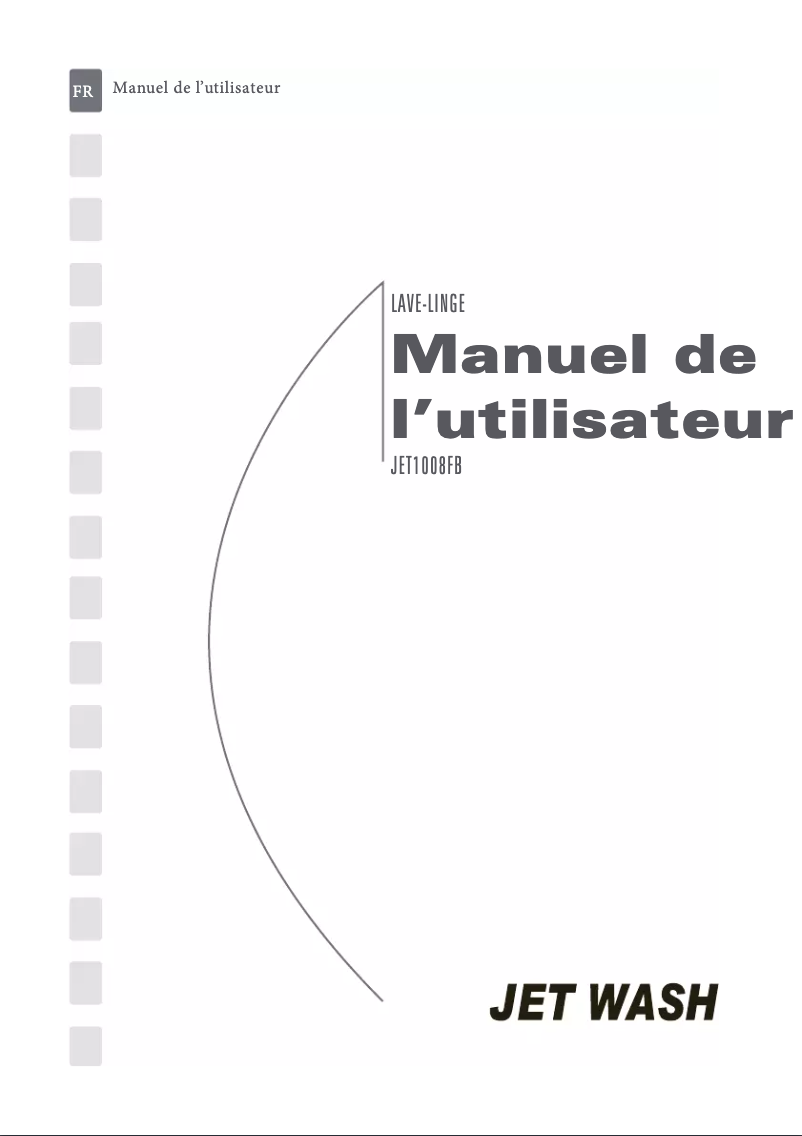 Page n°1 - Manuel utilisateur Jet Wash JET1008FB