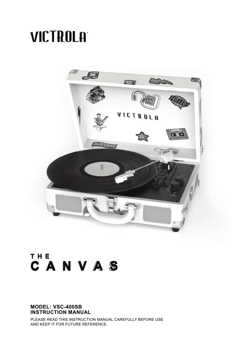 Page n°1 - Manuel utilisateur Victrola The Canvas VSC-400SB