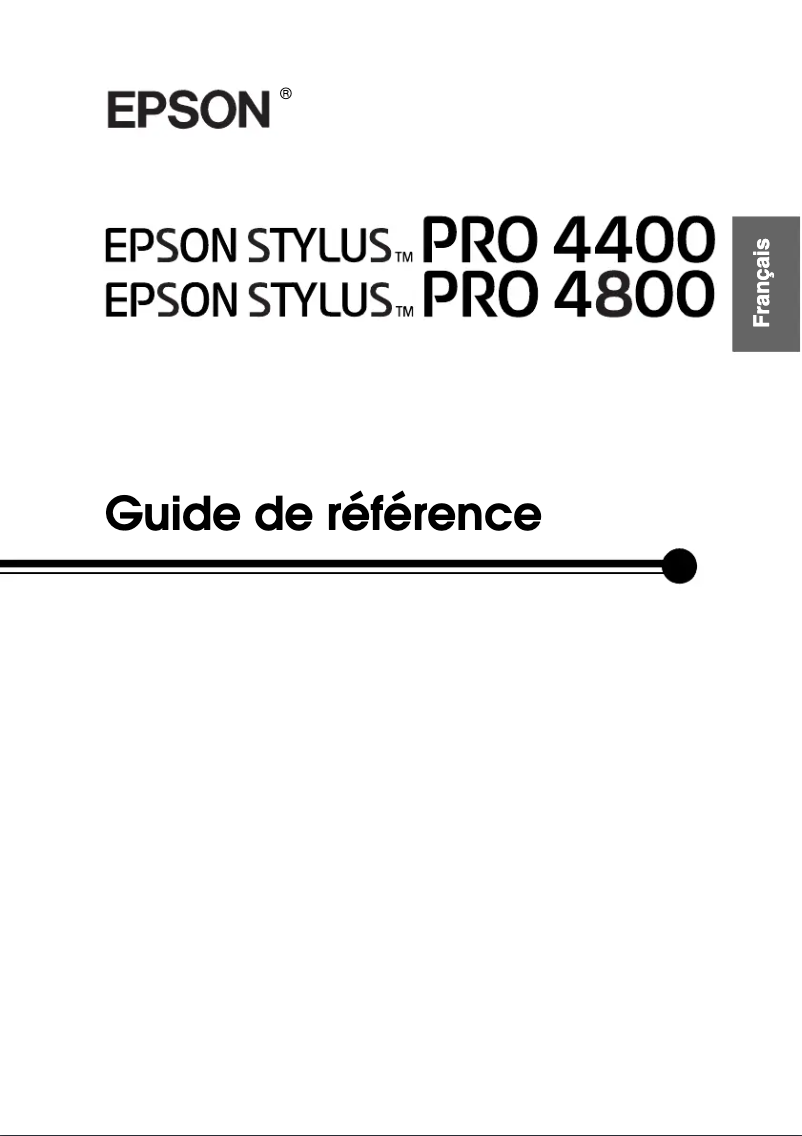 Page n°1 - Manuel utilisateur Epson Stylus Pro 4400