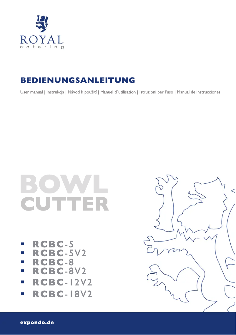Image de la première page du manuel de l'appareil RCBC-8