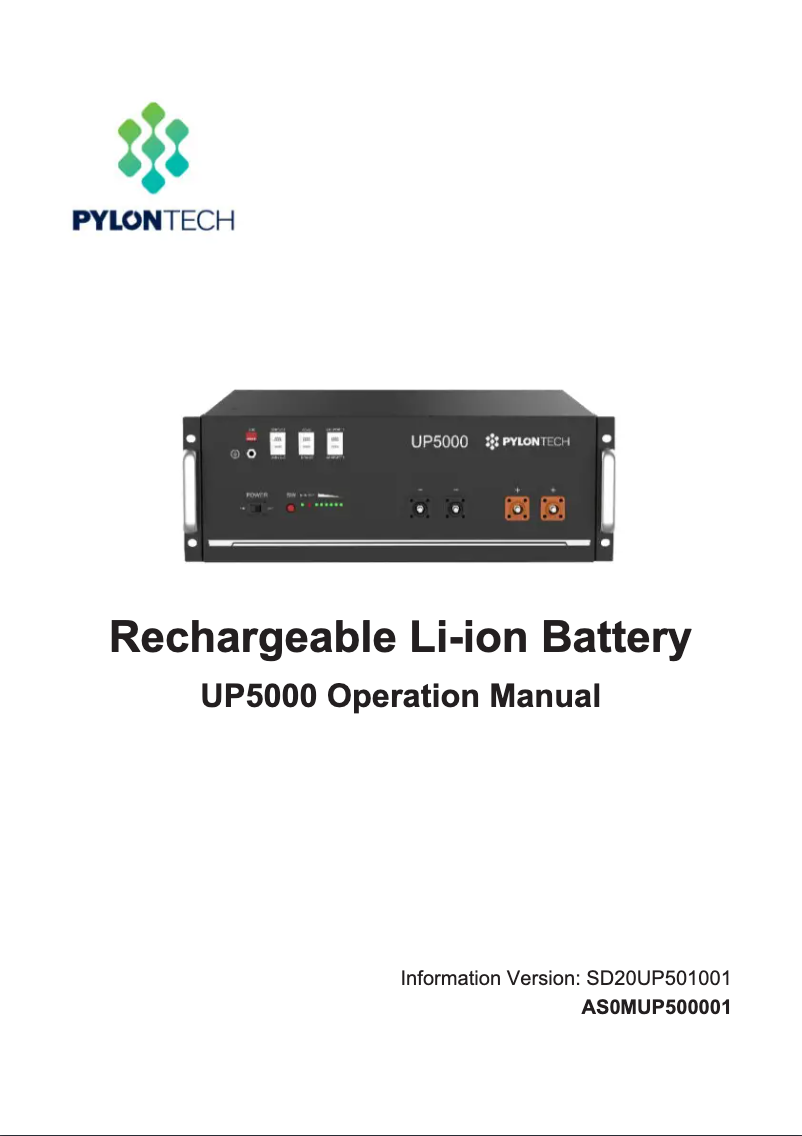 Image de la première page du manuel de l'appareil UP5000