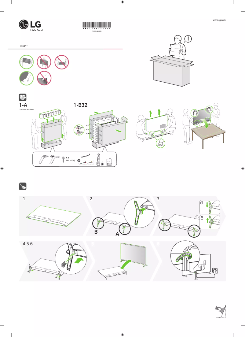 Page n°1 - Manuel utilisateur LG 86UN8000PPB