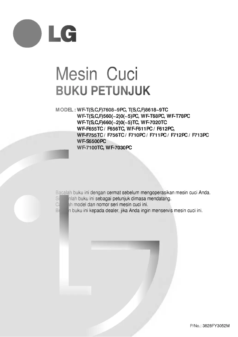 Page 1 de la notice Manuel utilisateur LG WF-S6617TCT