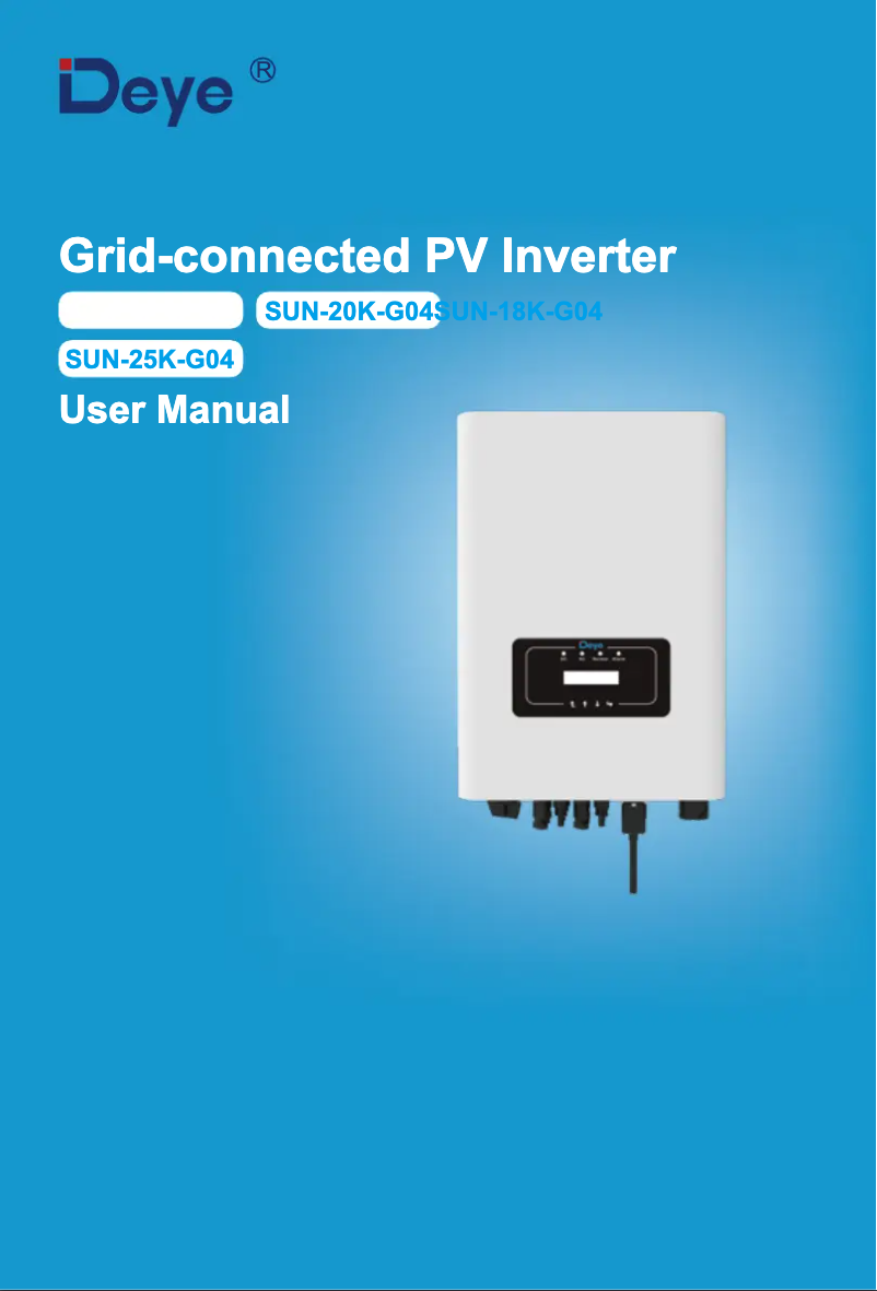 Página 1 del manual Manual de usuario Deye SUN-18K-G04