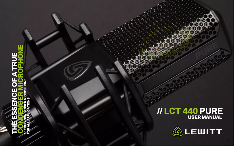 Page 1 de la notice Manuel utilisateur Lewitt LCT 440 Pure