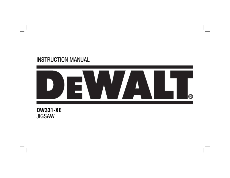 Página 1 del manual Manual de usuario DeWalt DW-331-XE