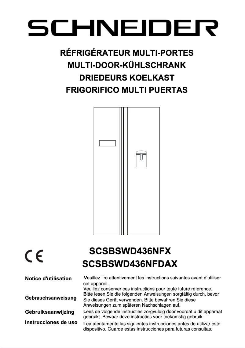 Page 1 de la notice Manuel utilisateur Schneider SCSBSWD436NFX