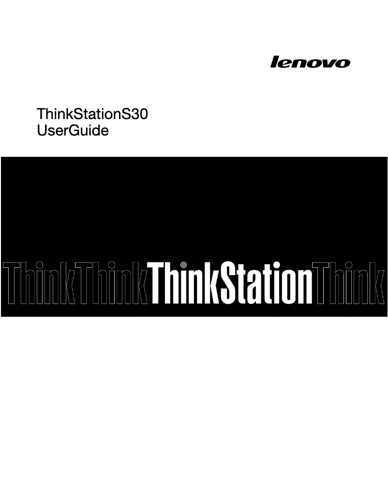Page n°1 - Manuel utilisateur Lenovo ThinkStation S30