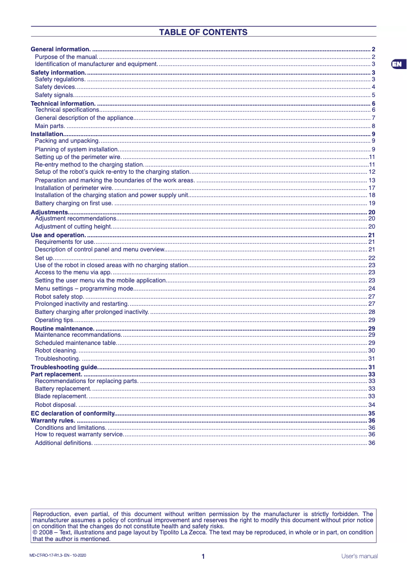 Page 1 de la notice Manuel utilisateur Ambrogio L35 Deluxe
