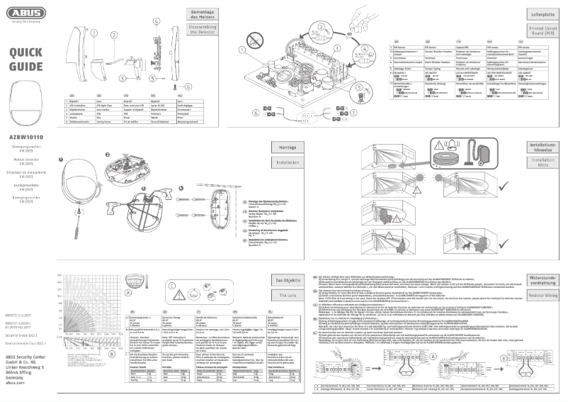Page n°1 - Guide d'installation Abus AZBW10110