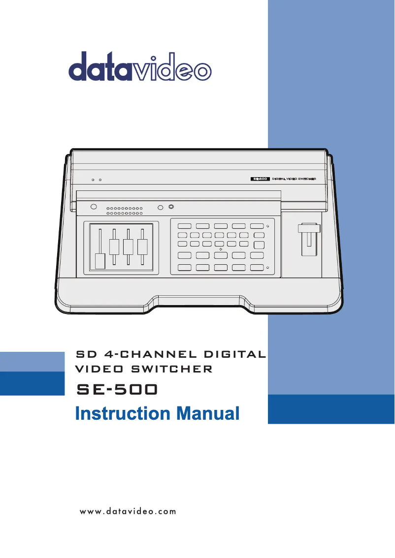 Page n°1 - Manuel utilisateur DataVideo SE-500
