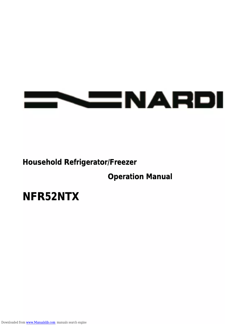 Página 1 del manual Manual de usuario Nardi NFR52NTX