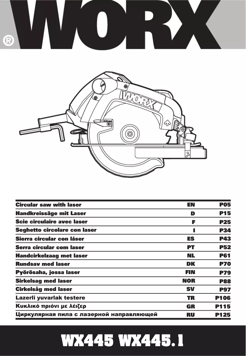 Page 1 de la notice Manuel utilisateur Worx WX445.1