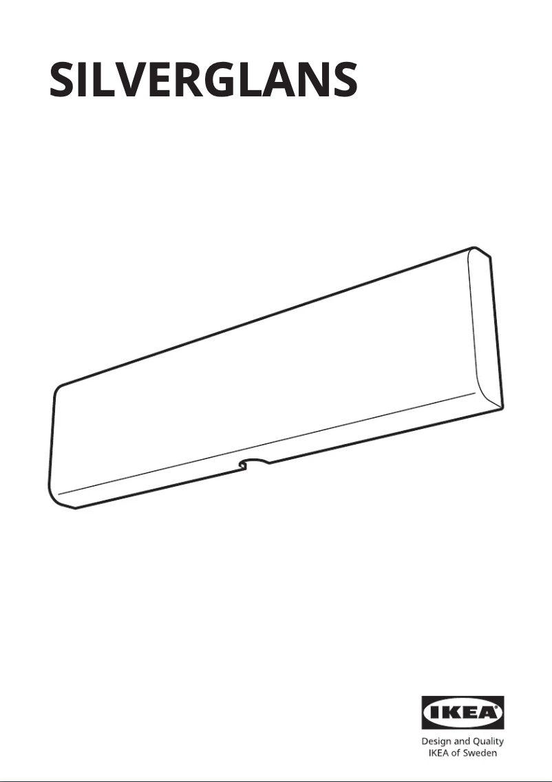 Page 1 de la notice Manuel utilisateur Ikea SILVERGLANS 104.747.72