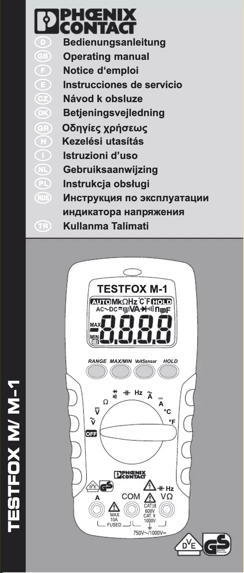 Page n°1 - Manuel utilisateur Phoenix Contact TESTFOX M-1