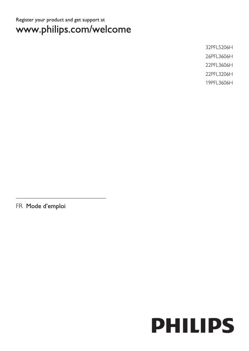 Page 1 of the manual User Manual Philips 32PFL5206H