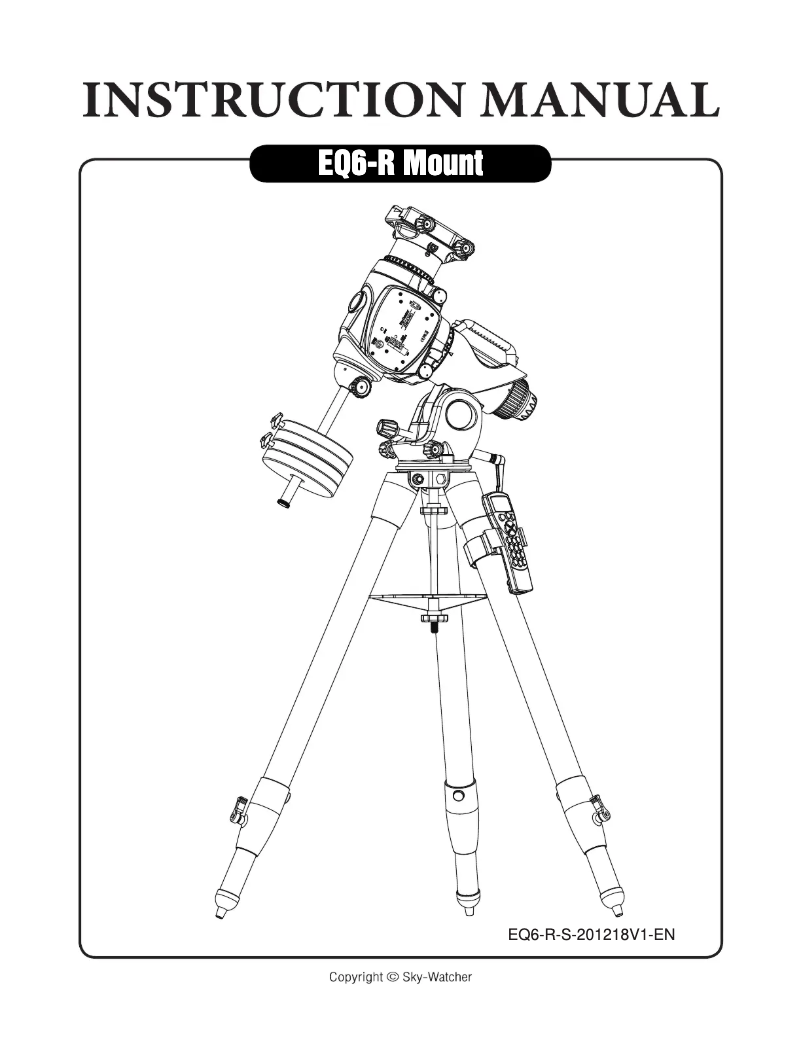 Page n°1 - Manuel utilisateur Sky-Watcher EQ6-R