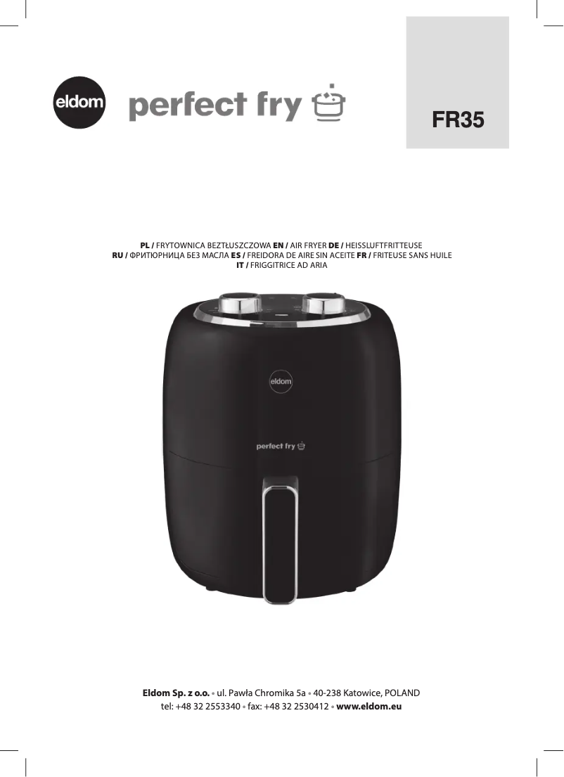 Página 1 del manual Manual de usuario Eldom Perfect Fry FR35