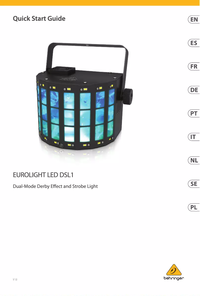 Image de la première page du manuel de l'appareil EUROLIGHT LED DSL1