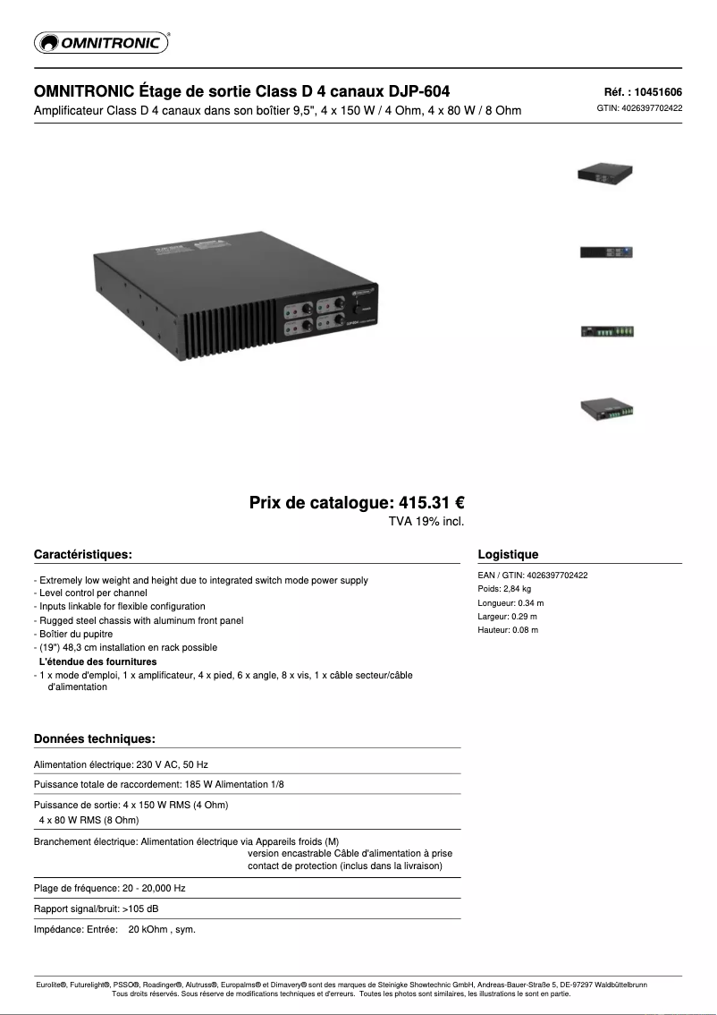 Image de la première page du manuel de l'appareil DJP-604